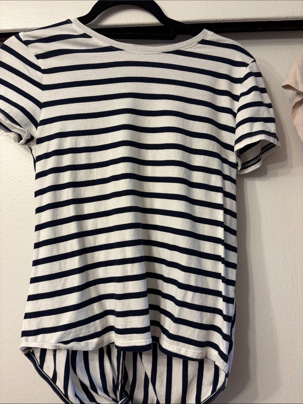 J. Crew Navy & White Striped Short Sleeve Tee